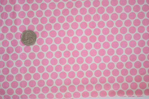#97 Pink and off white polka dot