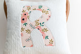 custom letter pillow for girl nursery