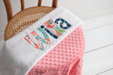 Custom Monogrammed Baby Girl or Boy Blanket or Pillow "Design Your Own"