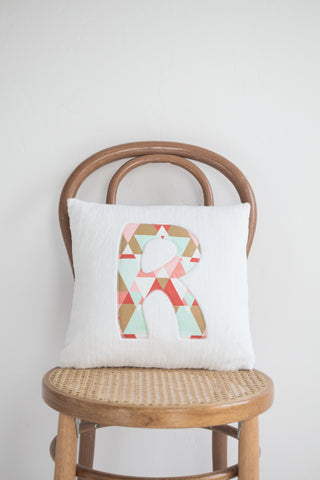 Letter Pillow - "Triangles"